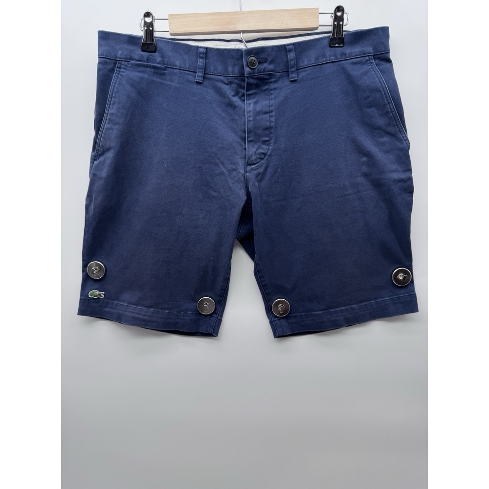 Lacoste Men's Slim Fit Chino Navy Blue Shorts Size 34